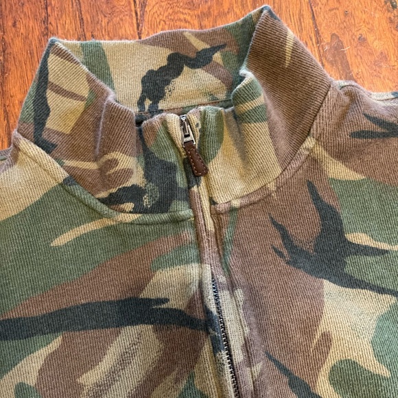 Polo Ralph Lauren Camo Camouflage Mens XXL Estate Rib 1/4 Zip Sweatshirt - Picture 8 of 10